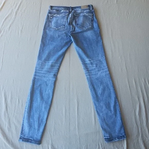 Buckle Black Denim Skinny Jeans Fit No. 53 Womens 27x32 Distressed Whisker Wash - Picture 2 of 10
